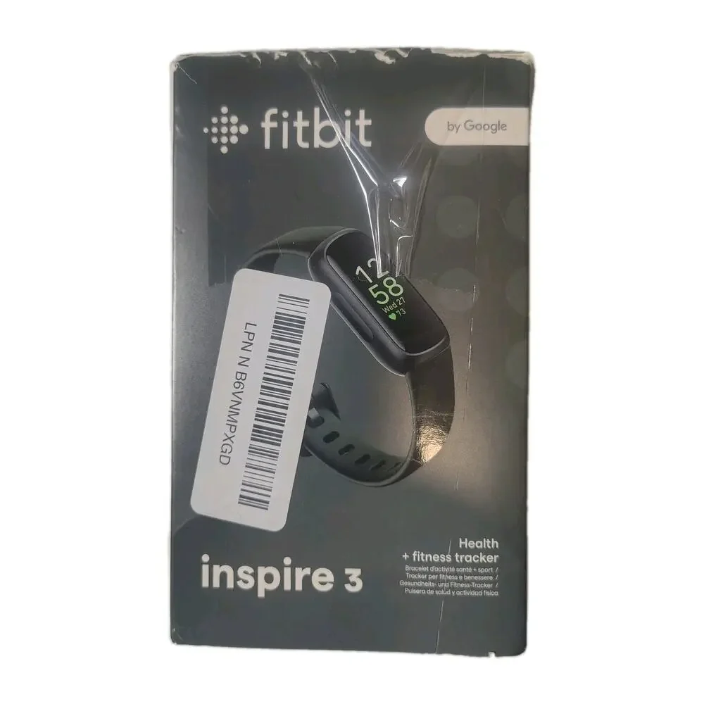 Fitbit inspire 3 Health and Activity Tracker, Black, New Open Box
